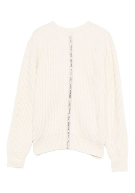 Cardigan con ricamo BALMAIN KIDS | BX9P70 Z3294102OR